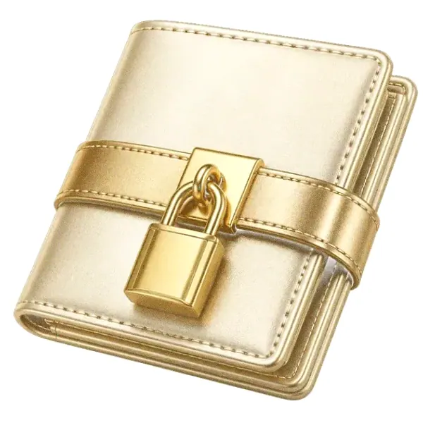 Locked leather wallet — SlotsCharm
