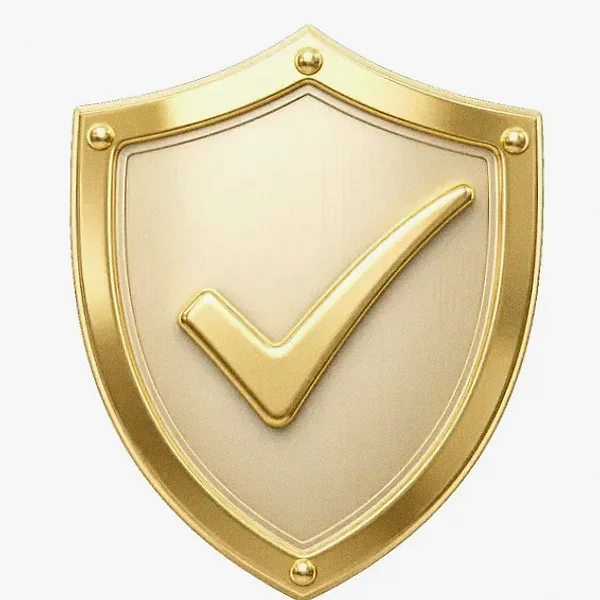 Checkmark shield — SlotsCharm