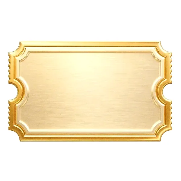 Blank ticket plaque — SlotsCharm