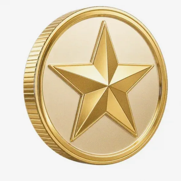 Star-emblem coin — SlotsCharm