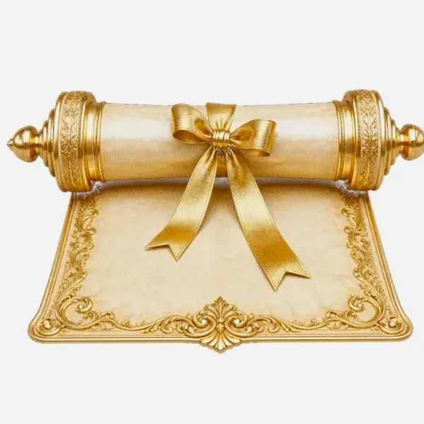 Decorated parchment scroll — SlotsCharm