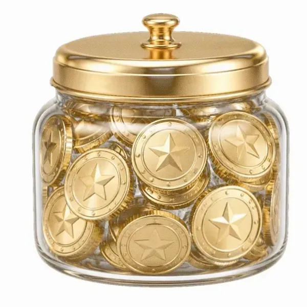 Coin-filled jar — SlotsCharm