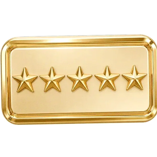 Five-star rating plaque — SlotsCharm