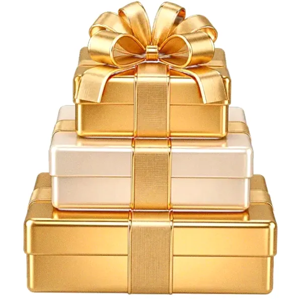 Stacked gift boxes — SlotsCharm