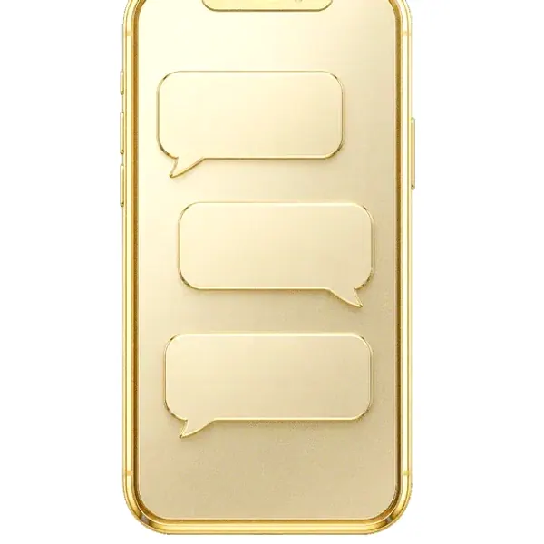 Smartphone with chat bubbles — SlotsCharm