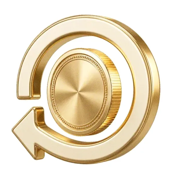 Coin with circular arrow — SlotsCharm